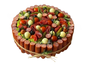 Колбасный тортик
