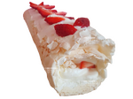 Меренговый рулет с клубникой